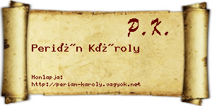 Perián Károly névjegykártya